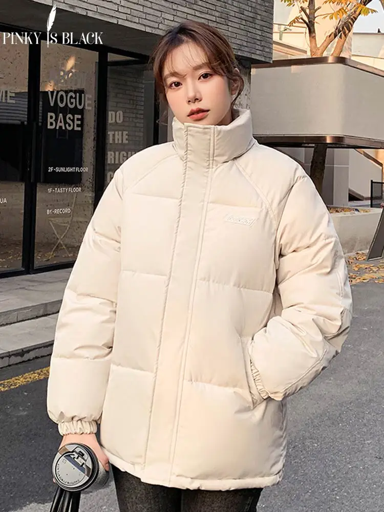 PinkyIsBlack 2022 Cotton Padded Jacket New Stand Collar Down Winter Jacket Women Thick Warm Parkas Female Winter Coat Outerwear