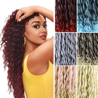 dansama 24inch synthetic long loose water wave hair crochet braiding hair extension deep wave twist afro curls for women