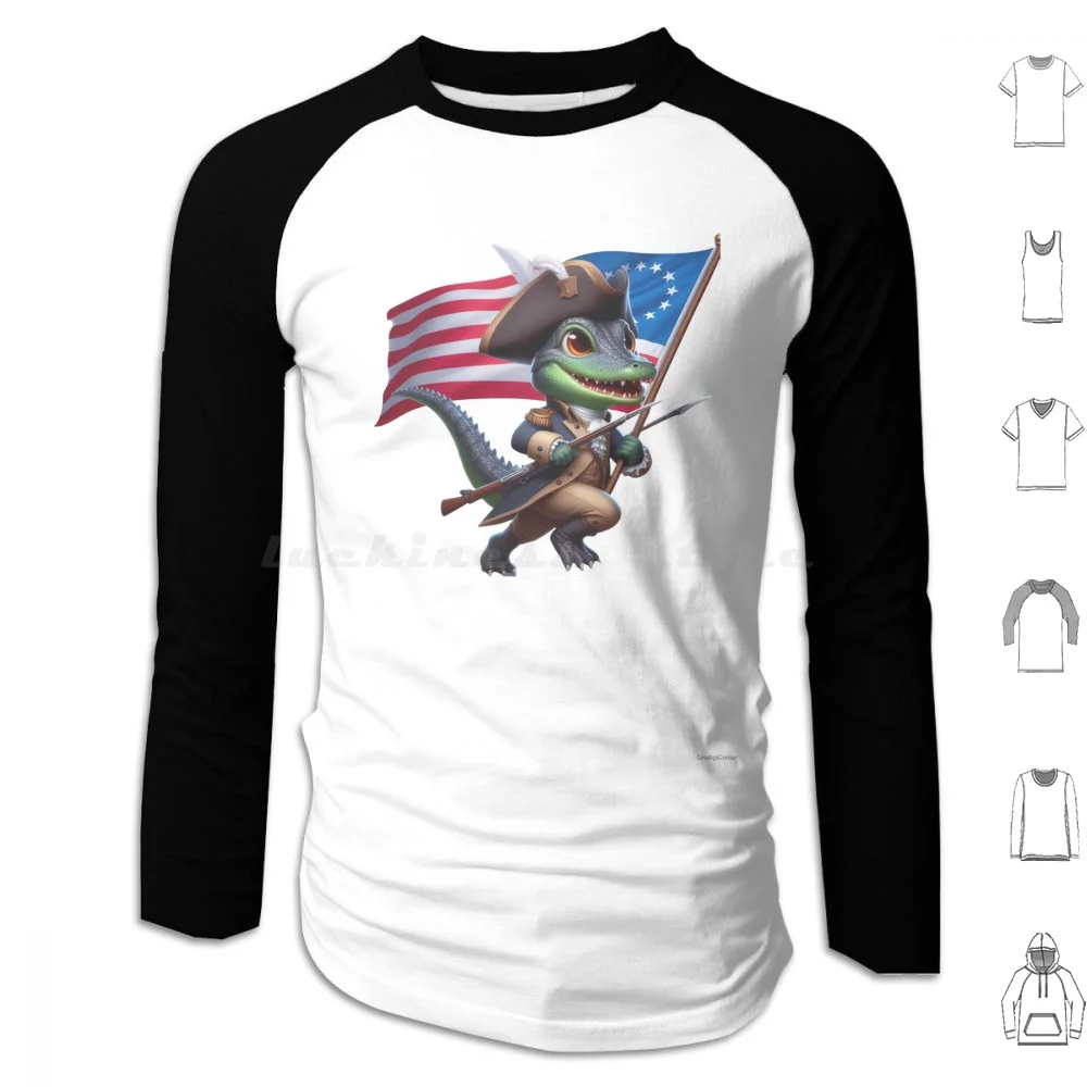 Croaky ведущий революцию! Толстовки с длинным рукавом Revolution Instagator Caiman Gator Аллигатор