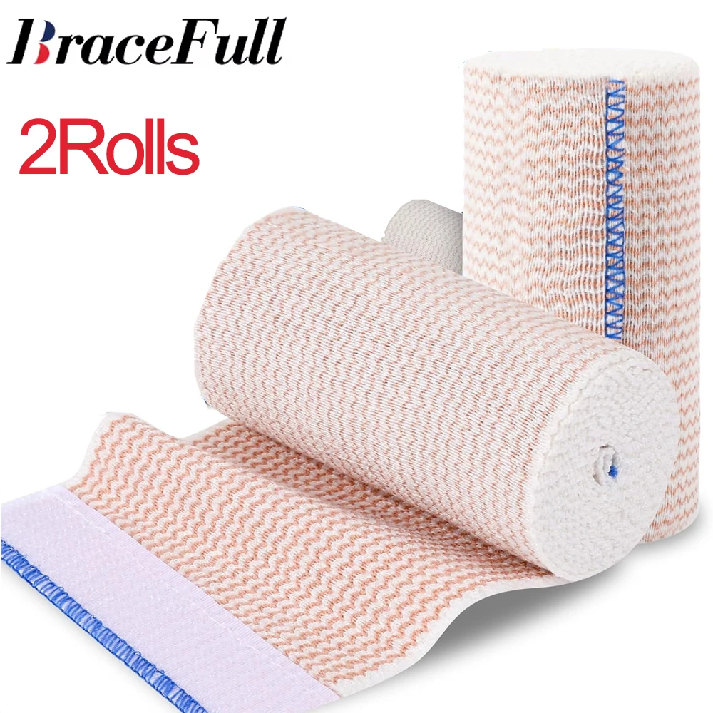 2-рулонная эластичная повязка компрессионная для ног лодыжки колена живота тела