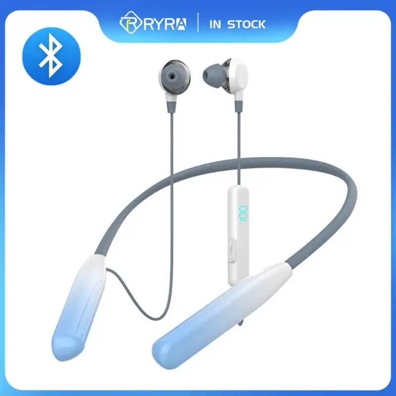 

RYRA Wireless Bluetooth 5.3 Earphones Hanging Binaural Stereo Sports 200hrs Long Standby Headset Head Neck With Mic For Gaming