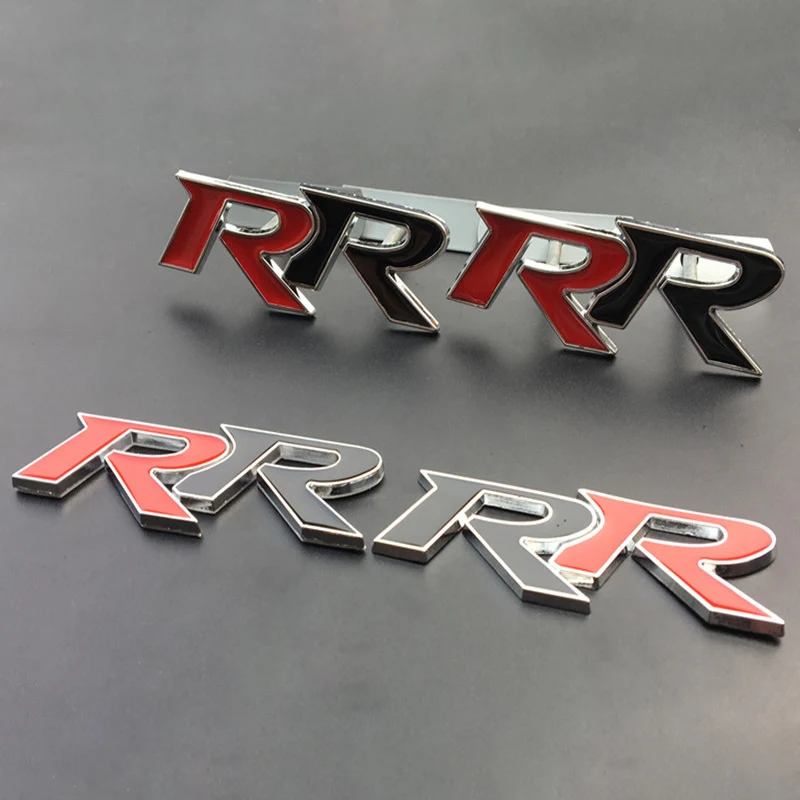 

Car Styling 3D Metal Rear Trunk Badge Sticker Front Grill Emblem RR Logo For Honda RR Civic Mugen Accord Crv City Hrv Accessorie