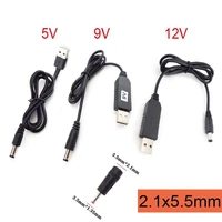 5v 9v 12v type a usb power boost line dc step up module usb converter adapter cable 5 5mm2 1mm plug jack power cable