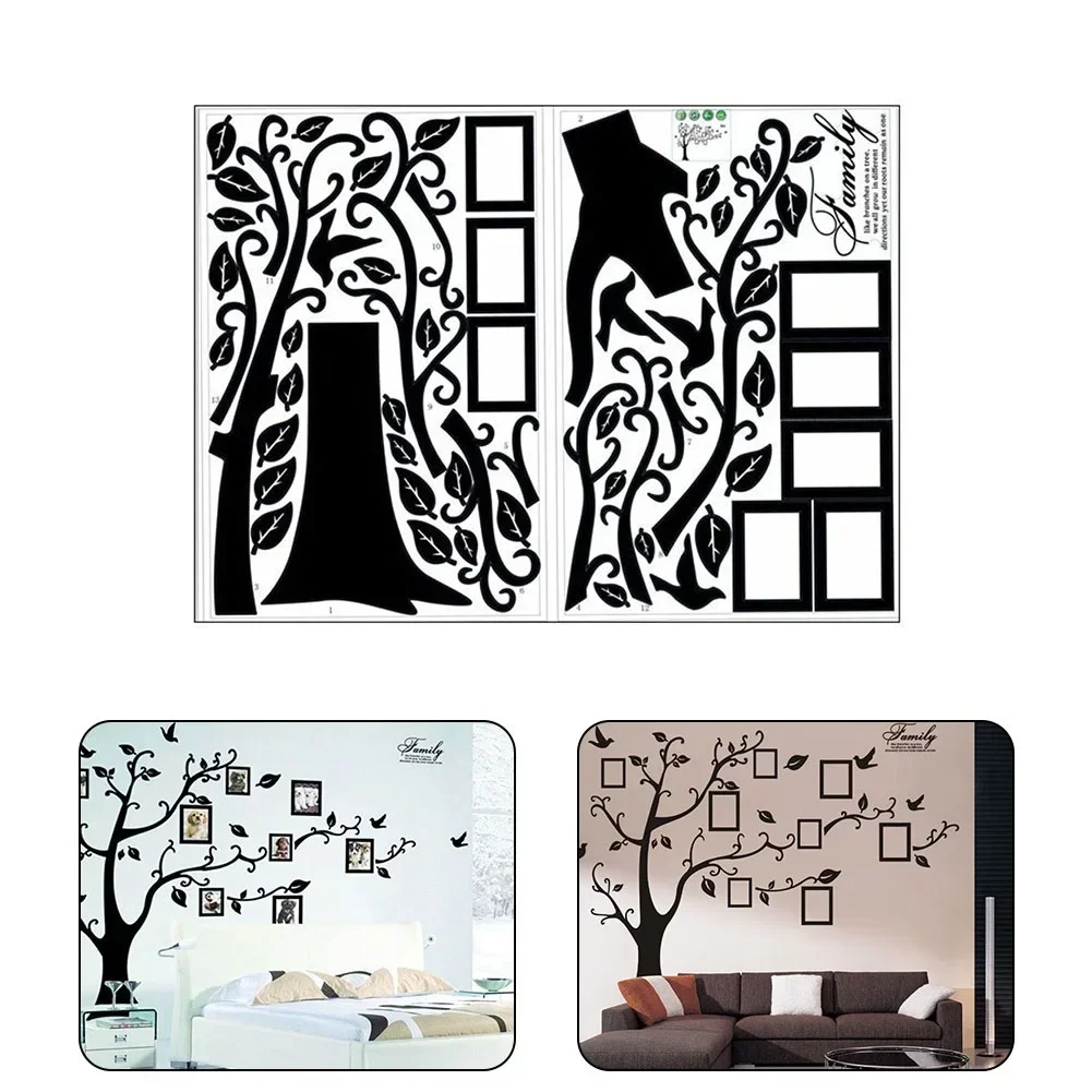 Настенная Наклейка семейная фоторамка для домашнего декора 180x250 см черная