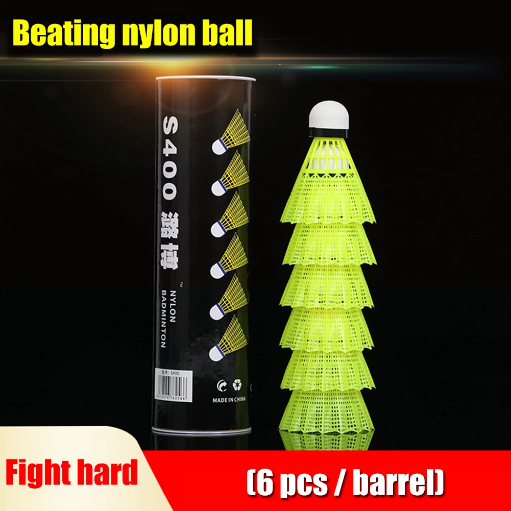 

6pcs Nylon Badminton Balls Outdoor Sport Entertainment Training Shuttlecock Universal Professional Practice Balls for Beginner
