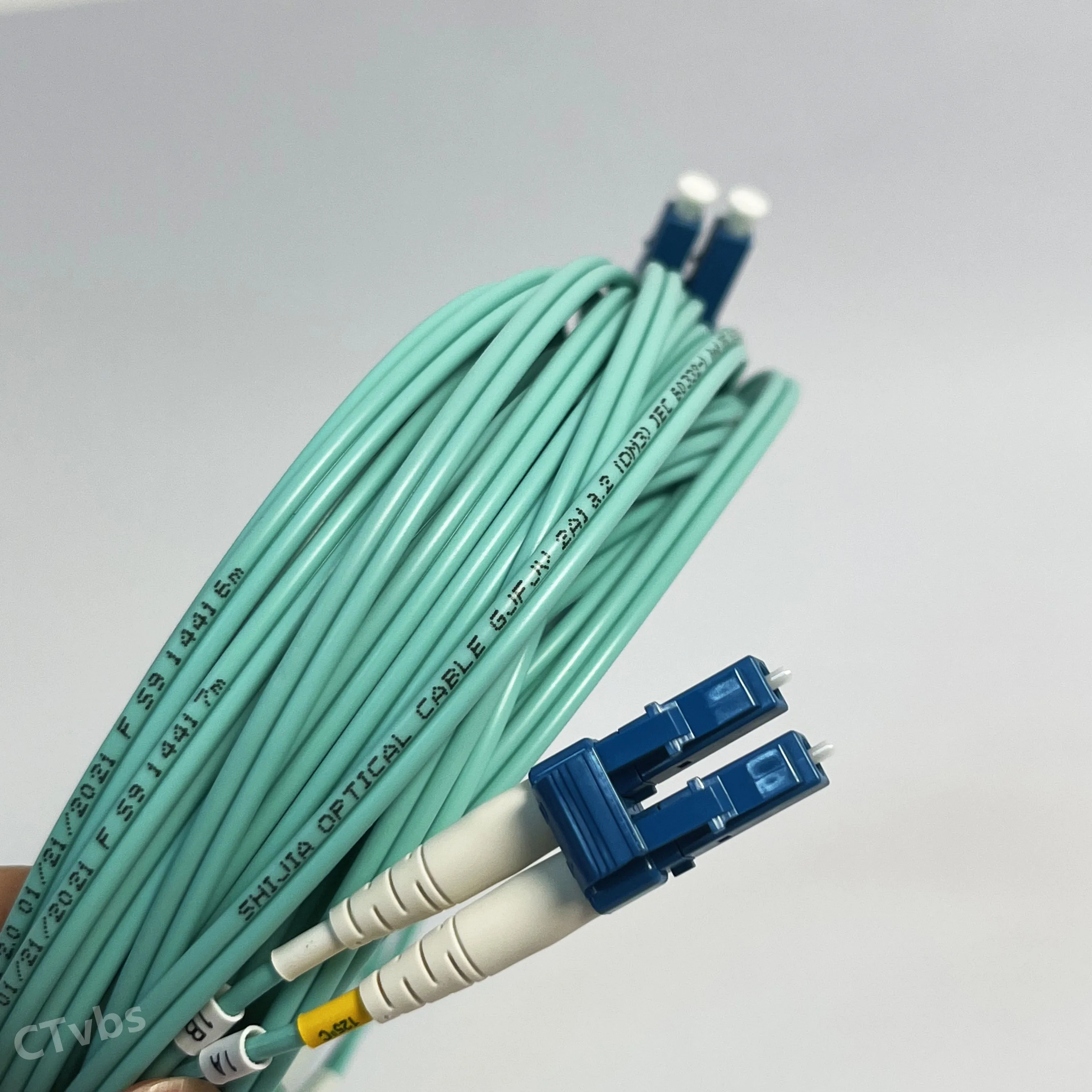 10M LC to LC Optic Fiber Patch Cable 10G Multimode Duplex OM3 PVC 2.0 50/125