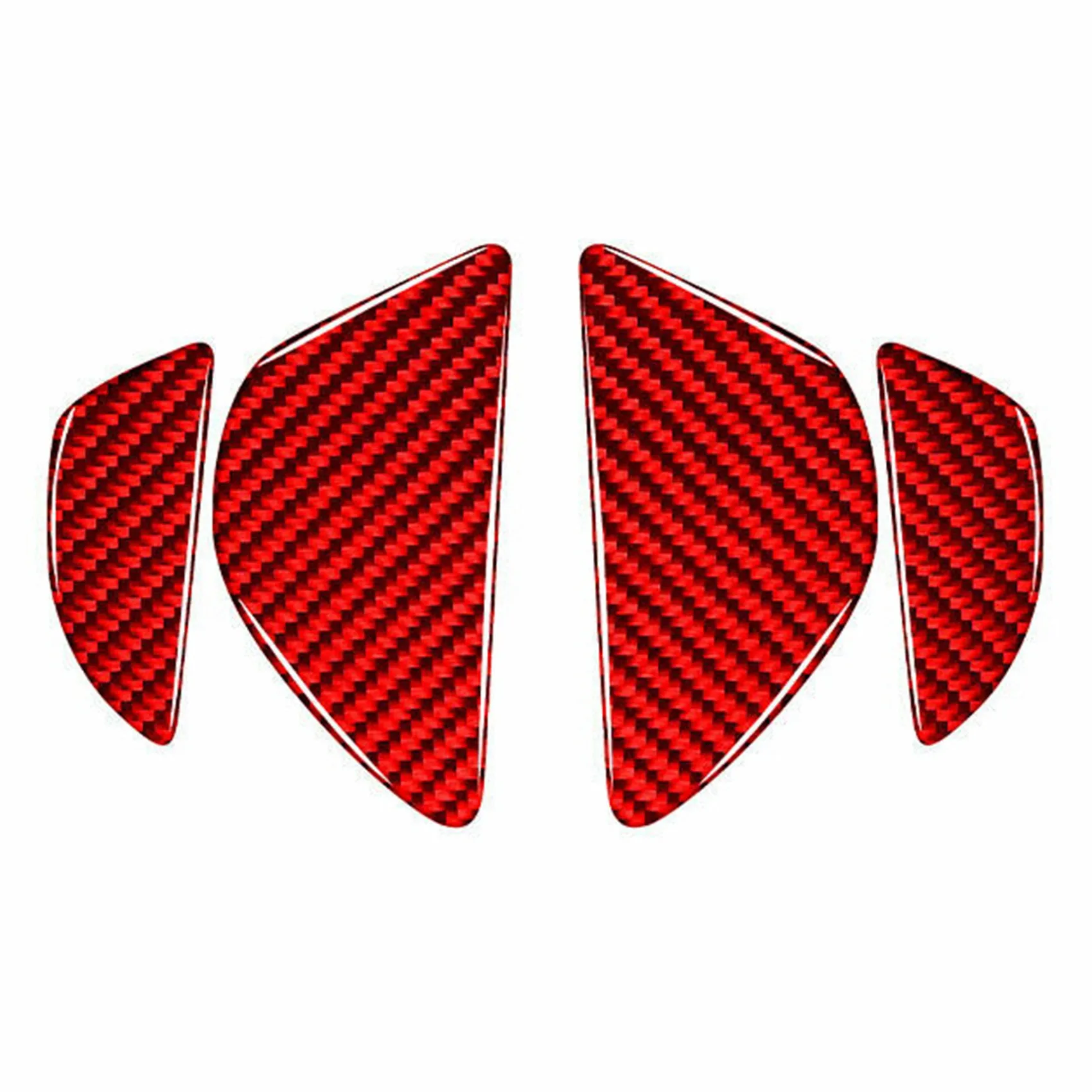 

Красная панель для внутренней двери из углеродного волокна, отделочная крышка, аксессуары для дверных ручек, наклейка для Volvo S60 V60 XC60 10-18