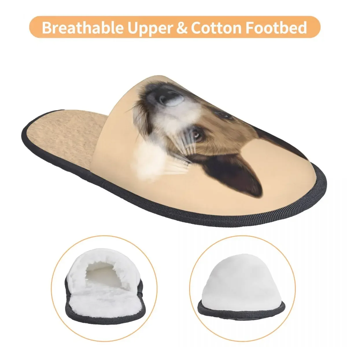 Шлепанцы для дома с закрытым носком и плоской подошвой