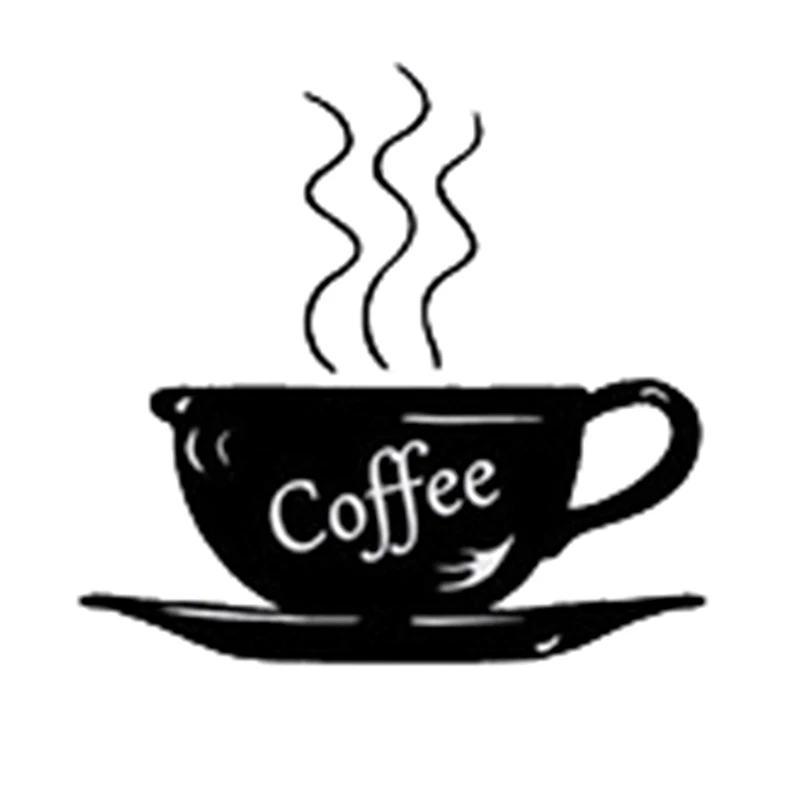 

Coffee cup small decorative wall stickers(black)22x23cm