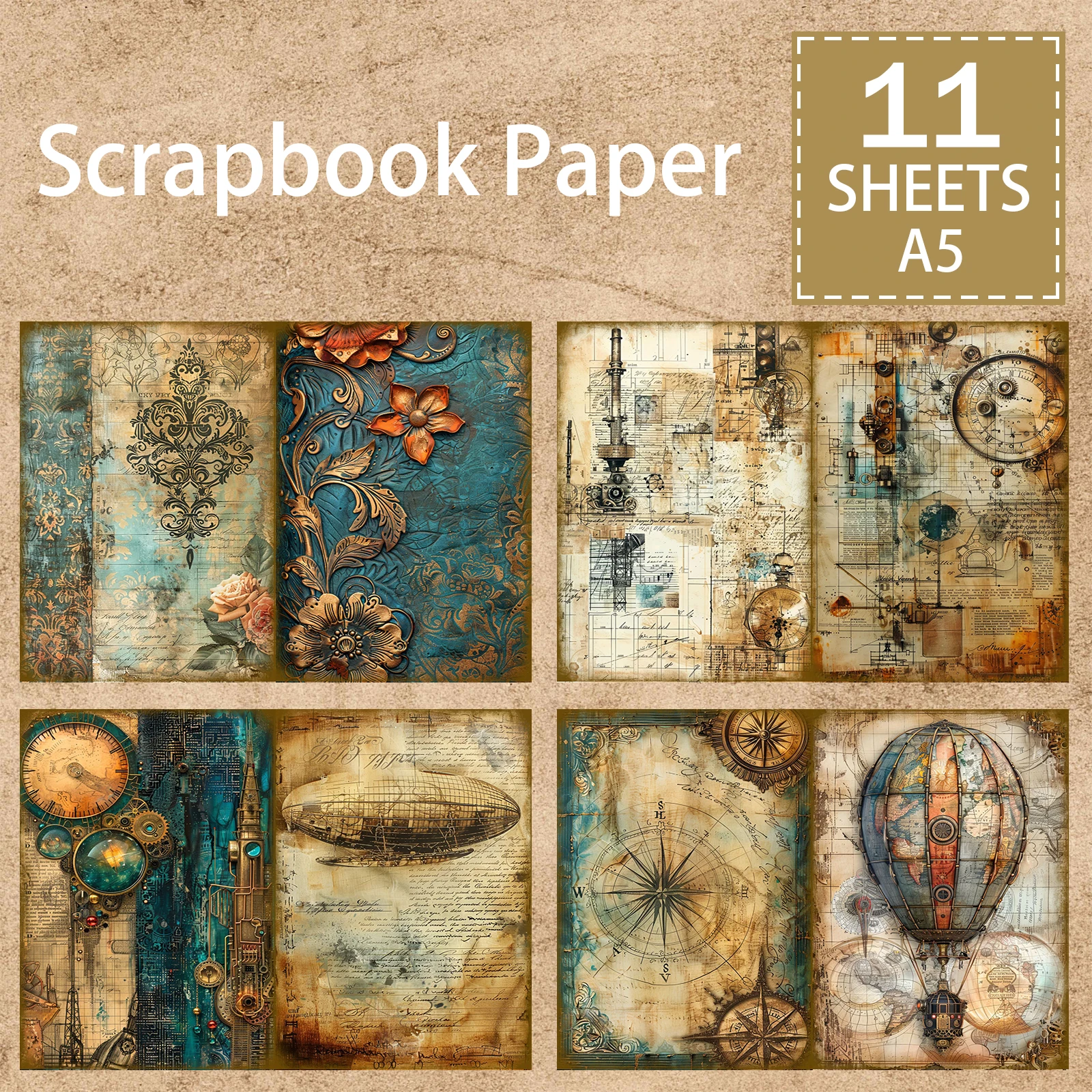 Винтажный фон для фотографий 11 листов Размер A5