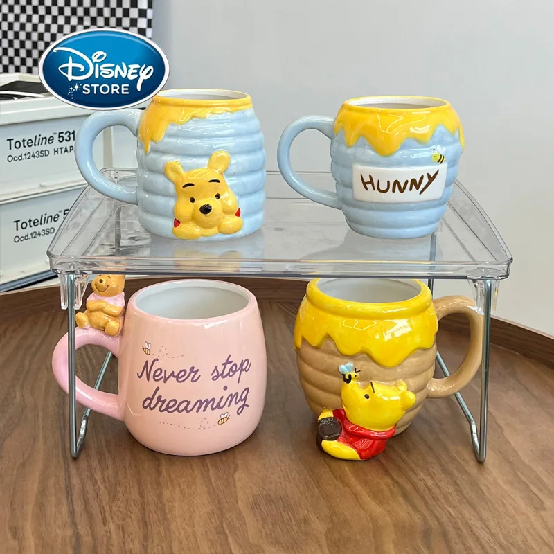 Disney Winnie The Pooh Cup Cute Cartoon Anime Character Stereo Mug Home Drinking Cup Milk Coffee Cups
