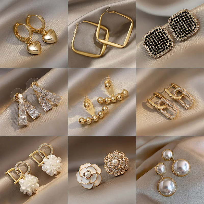 

Fashion Earrings for Women Girls,Drop Dangle Earrings,Statement Stud Earrings Pearl Earrings for Party Jewelry,Gold and Silver