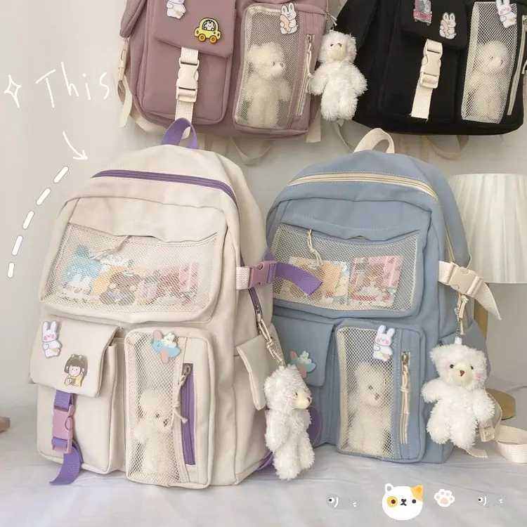 

Schoolbag Female Student Korean Version Junior High School Ins Sen Department Versatile High-value Large Capacity Backpack