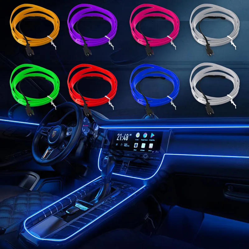 

Car Atmosphere Light Door Seam Light USB Lighting Bar For Citroen C1 C3 C4 C5 C6 VTS Picasso Cross Cactus RD3 C4L DS3 DS4 DS5
