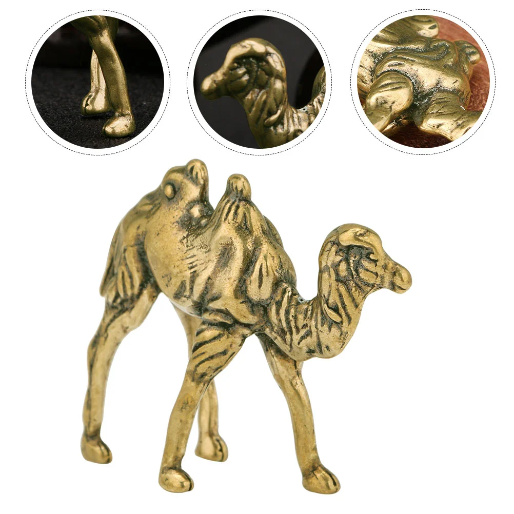 

Camel Sculpture Brass Animal Figurine Statue Chinese Figure Lucky Decoration Wealthfigurines Miniaturestatues Desktop Models Pet
