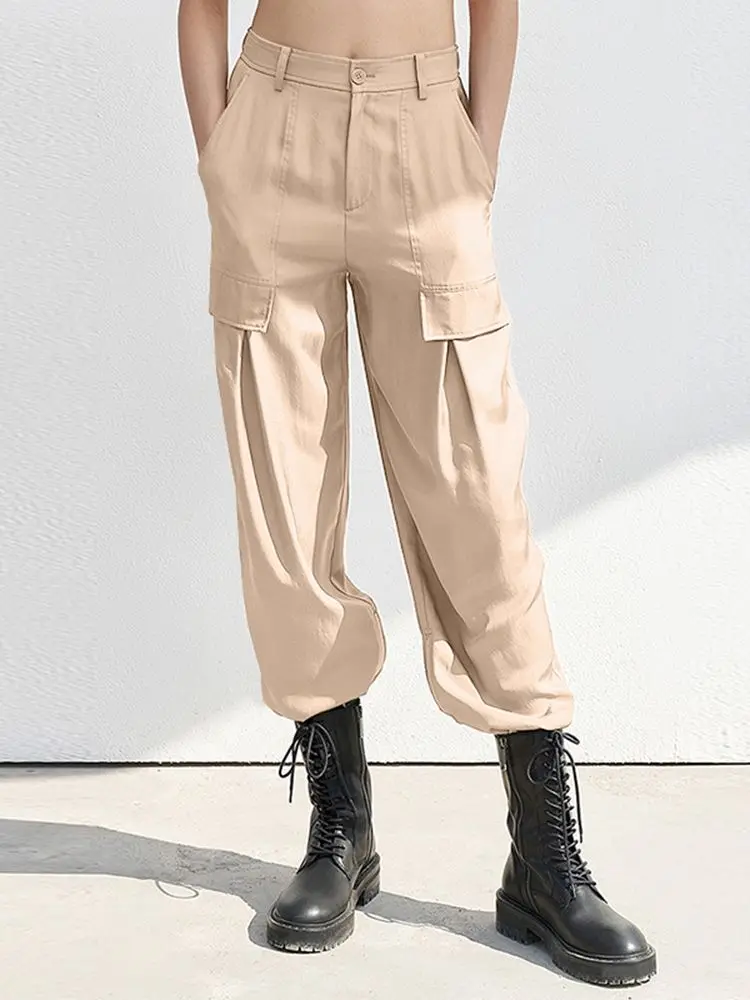 

High Waist Black Leisure Long Wide Leg Trouser ZANZEA Loose Pockets Pants Women Fashion OL Spring Autumn 2022 Oversized Bottoms
