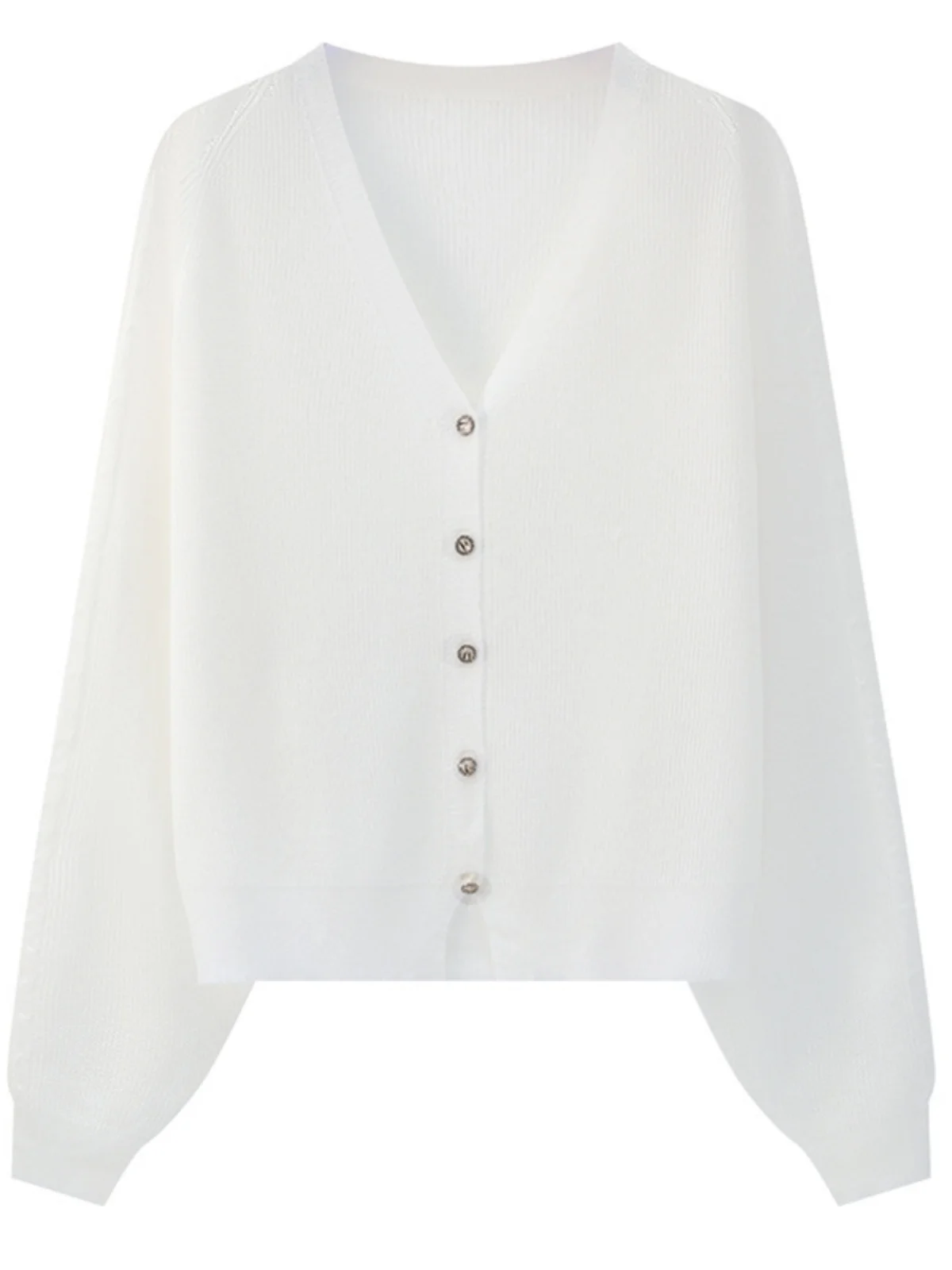 Ice Silk Sun Protection Clothing Cardigan Women 2024 Summer Thin Breathable Outdoor Airable Shirt V-neck Knitted Cover up Sho...