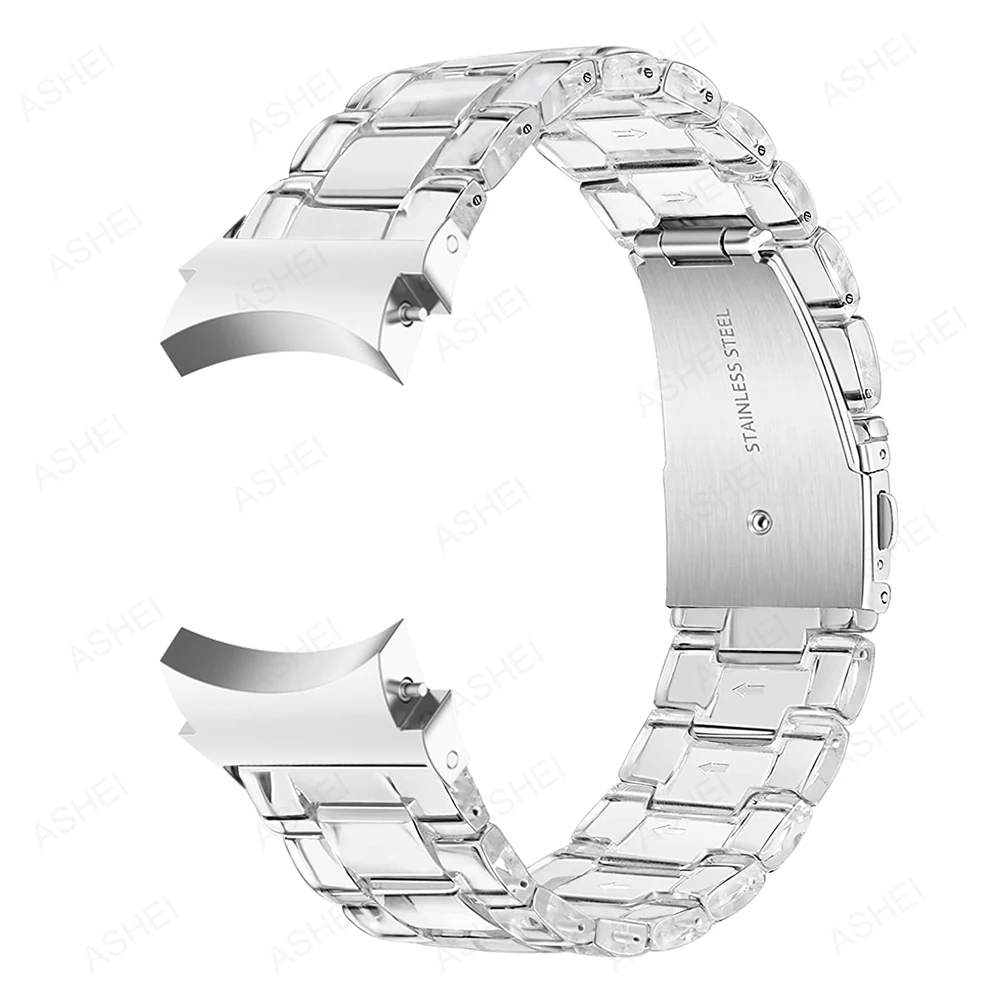 Ремешок без зазора для samsung galaxy watch 4 band classic 46 мм 42 прозрачный полимерный браслет 44