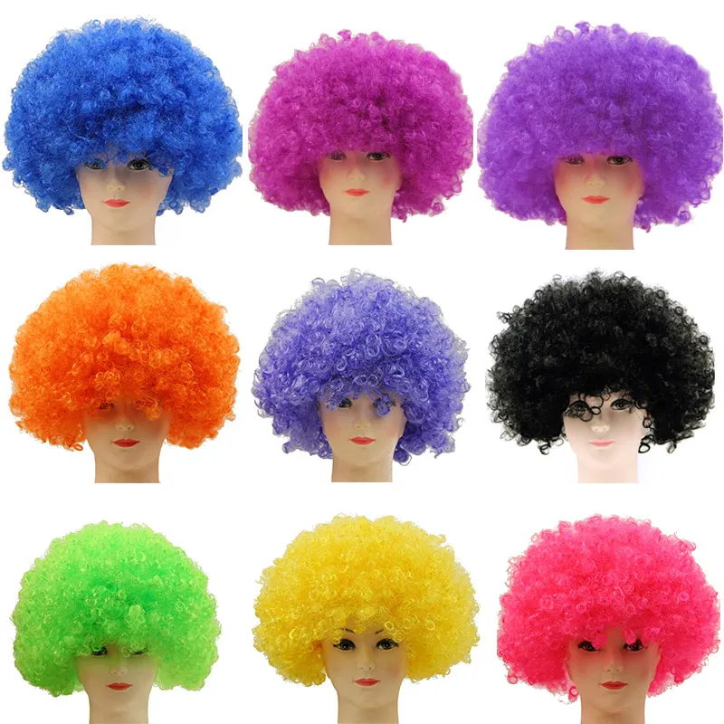 

Halloween Costume Colorful Wigs for Adult Kids Dress Joker Props Fluffy Funny Multicolor Party Decoration Clown Wig