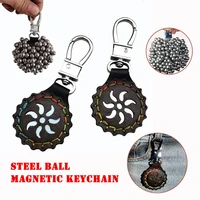 steel ball magnetic keychain portable outdoor hunting slingshot shooting steel ball keychain bow accessories flat band slingsho