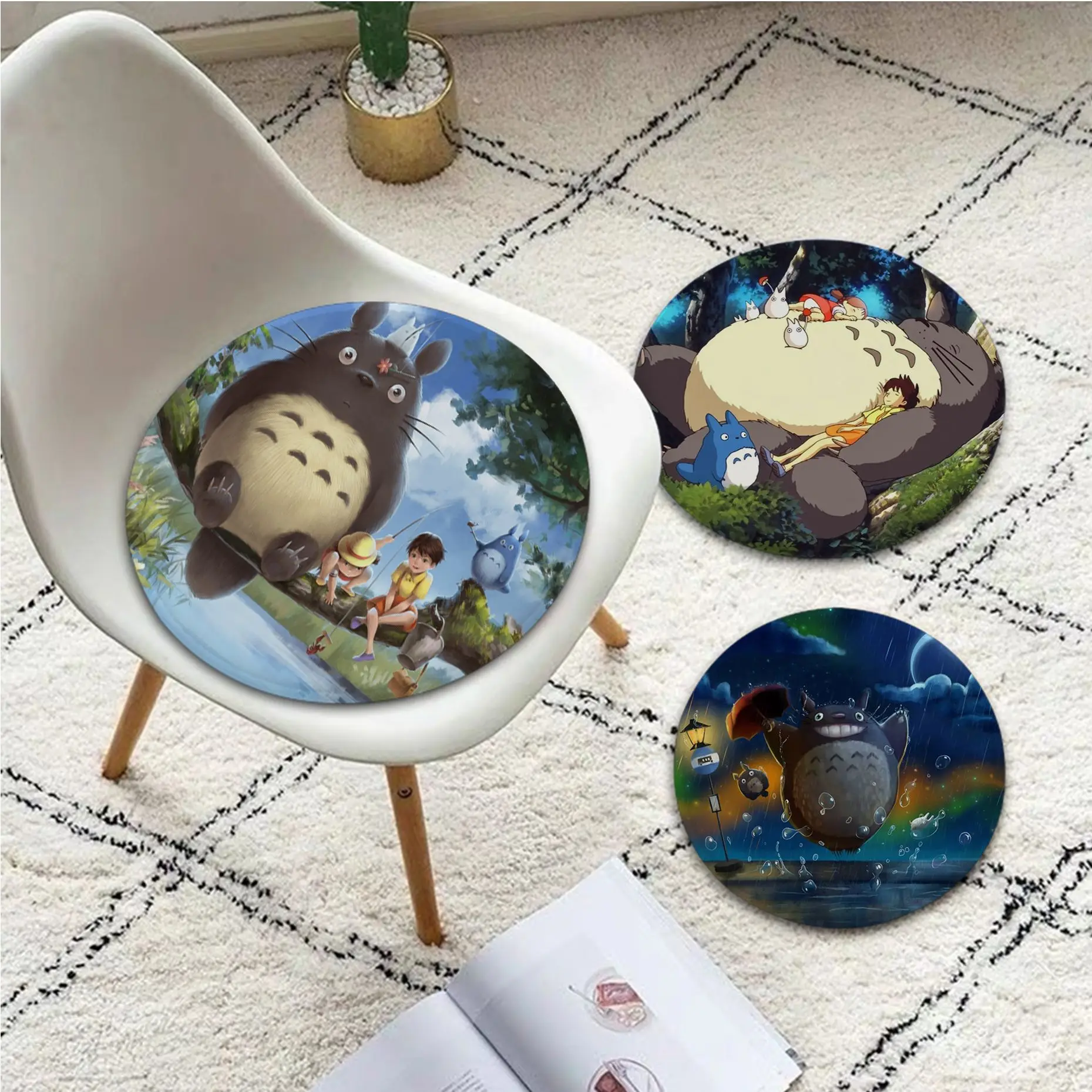 

Miyazaki Anime Totoro Modern Minimalist Style Sofa Mat Dining Room Table Chair Cushions Unisex Anti-slip Sofa Decor Tatami