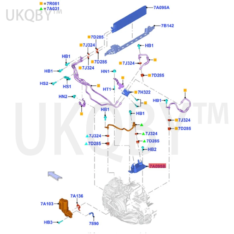Радиатор M K C F1FZ7A095A F1FP7869AB F1FP7869AC F1FZ 7A095D