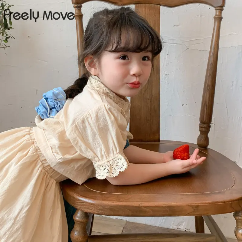 

Детский комплект для девочек на весну и лето, кружевная короткая блузка с оборками + юбка на рукавах, костюмы для новорожденных, детская одежда