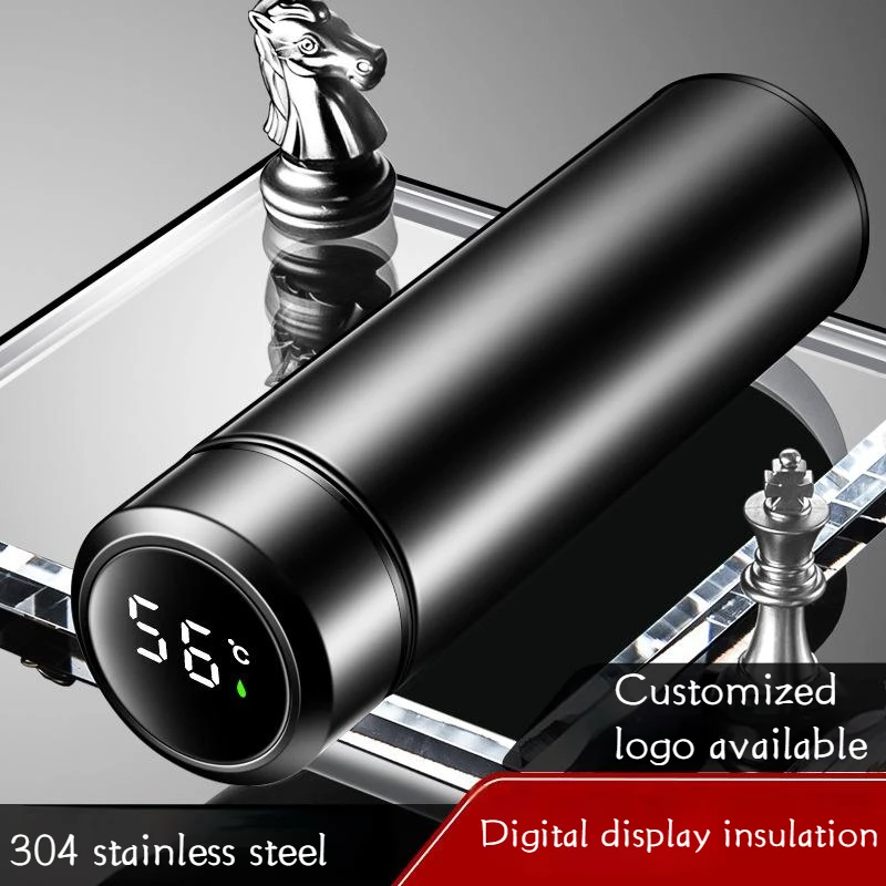 

500 мл интеллектуальный цифровой дисплей изоляционный стакан 304 нержавеющая сталь для мужчин и женщин портативный изоляционный стакан может...