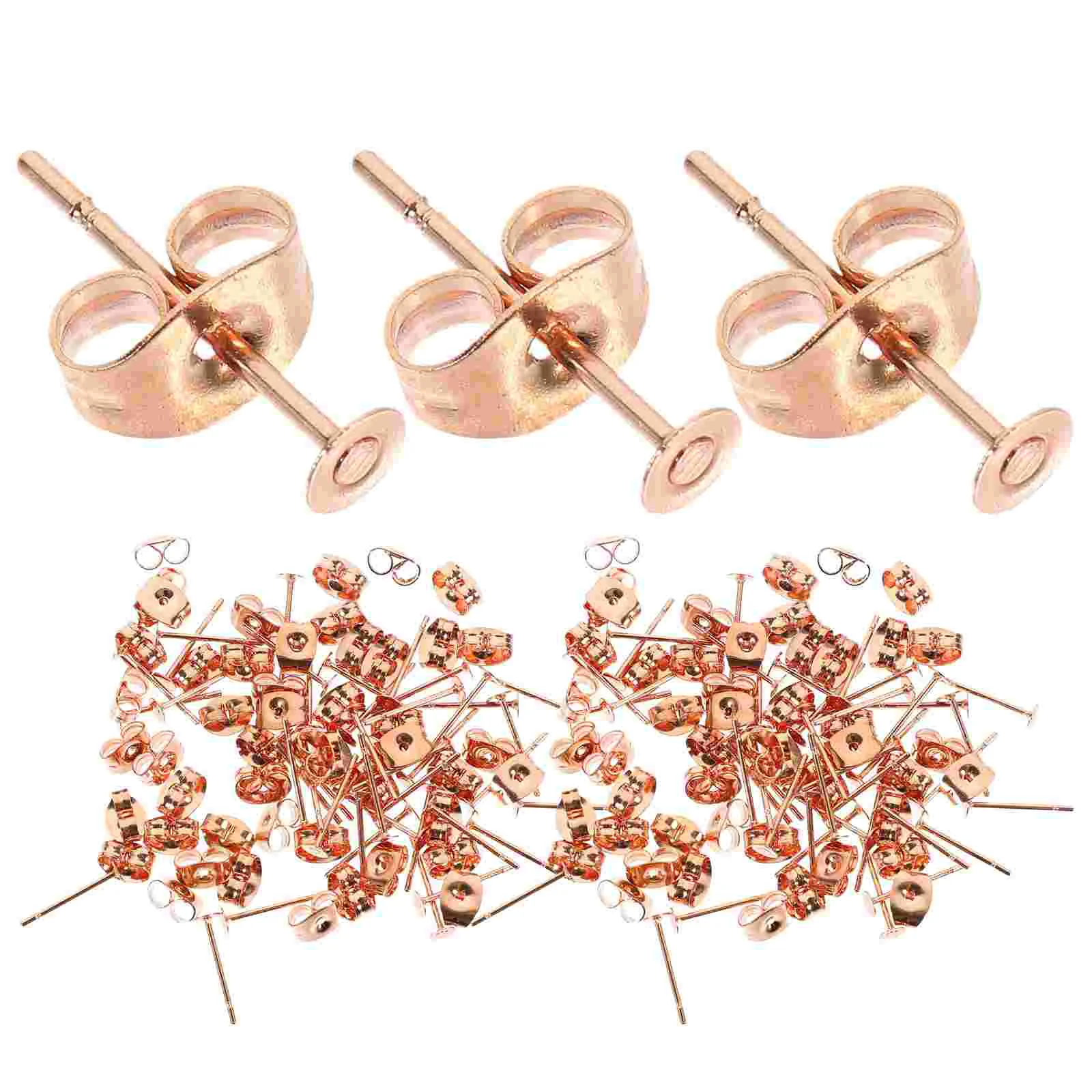 

50pcs Earrings Making Posts Earring Stoppers DIY Ear Jewelry Kit DIY Earring Accessories