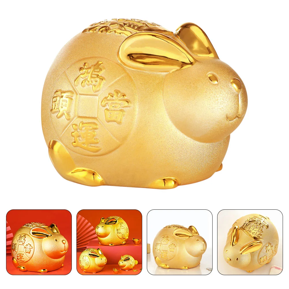 

Bank Piggy Money Jar Bunny Saving Kids Year New Ornament Decor Chinese Banks Rabbit Cartoon Big Party Lovely Pot Decoration Gift