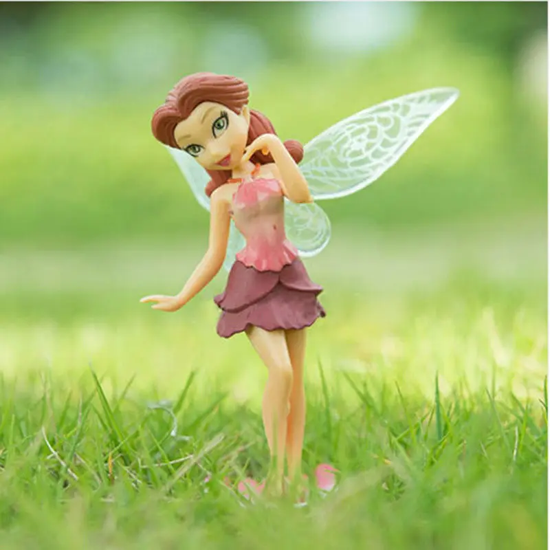 6Pcs Flower Fairy Pixie Fly Wing Family Miniature Artificial Swallow Birds Garden Ornament Home Decor Decoration Craft images - 6