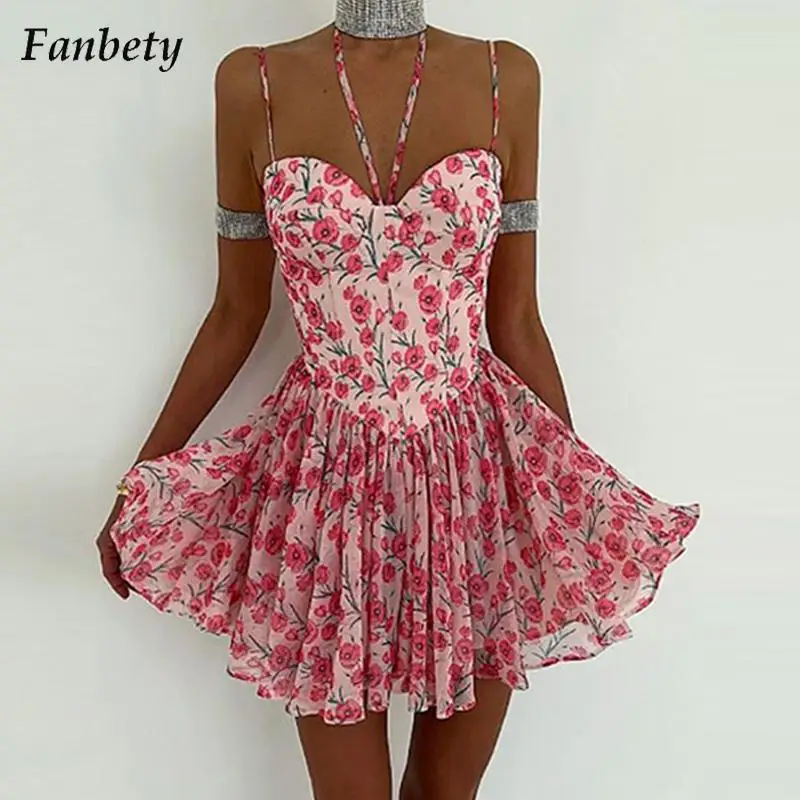 

Elegant Floral Print Party Jumpsuit Women Sexy Backless Slim Romper Ladies Summer Casual Tie Halter Shorts Playsuit Bodysuits