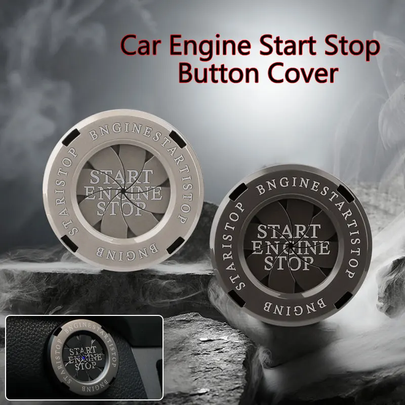 

Car Engine Start Stop Switch Button Cover Rotatable Protection Decorative Auto Accessories Push Button Sticky Cover Interior