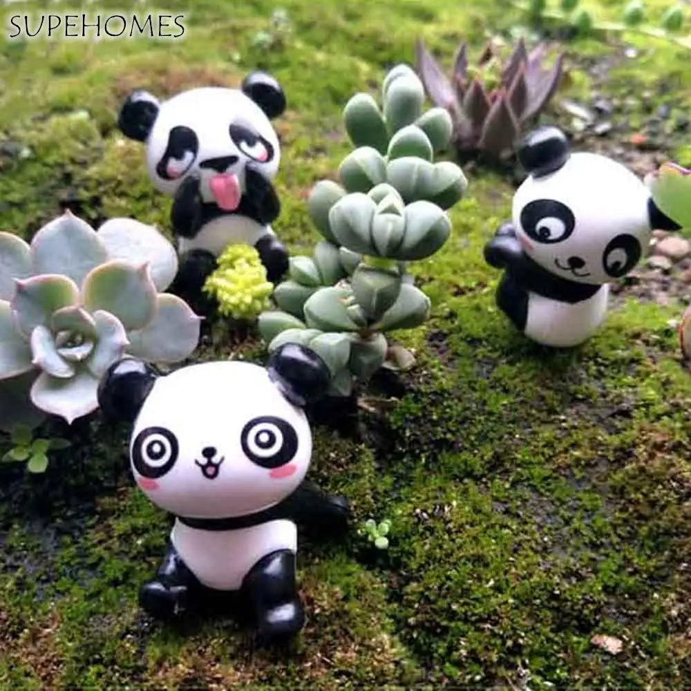 

8pcs/set Cute Panda Mini Good Guy DIY Microlandscape Decoration Children's Toys Fairytale Garden Home Decorative Decoration