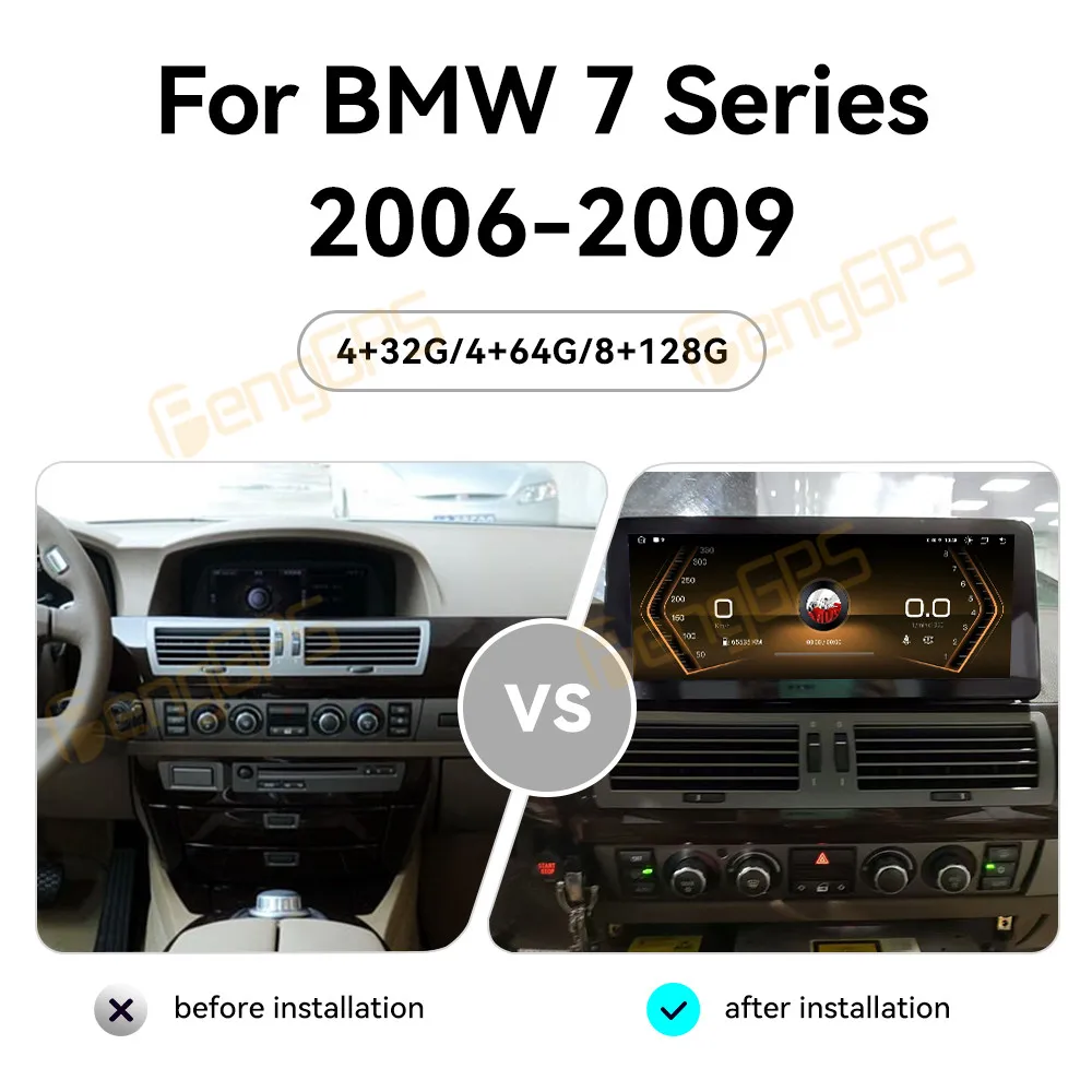 12 3 ''ID 8 Qualcomm для BMW 7 серии E66 E65 2006-2009 сенсорный автомобильный экран навигация