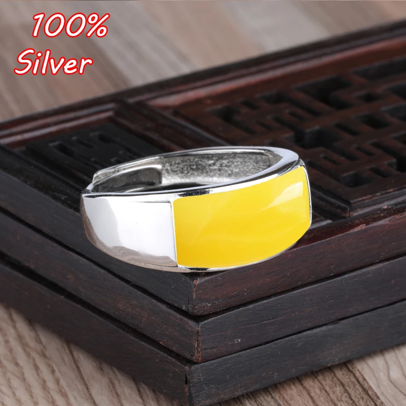 

925 Sterling Silver Color Adjustable Ring Blank Settings Fitting 7*16mm Rectangle Cabochons Tray Jewelry Making