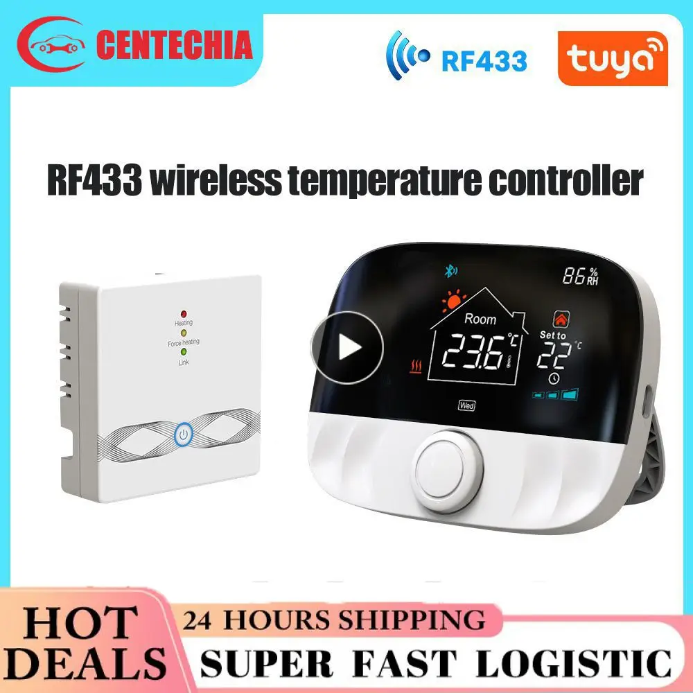 

For Gas Boiler Water Heating Programmable Temperature Controller Rf433 Rf433 Wireless Thermostat Wireless Control Tuya Smart