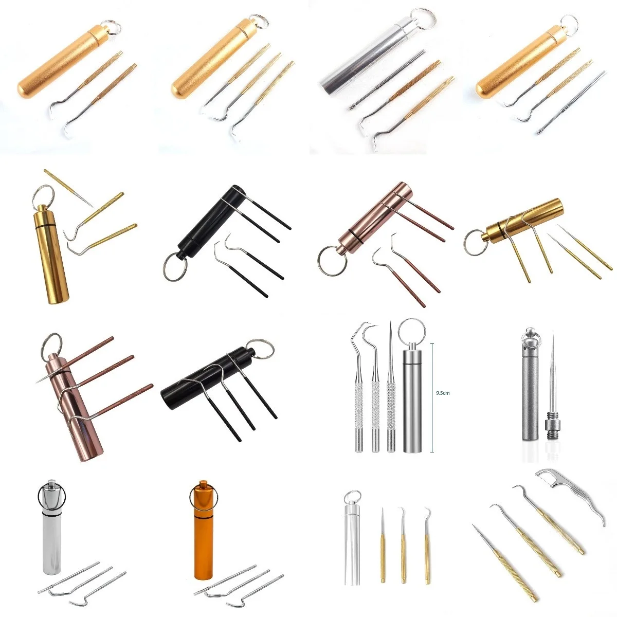 

Stainless Steel Oral Cleaning Tooth Flossing Artifact Portable Pendant Toothpick Tube Stronger Dental Floss clareamento dentário