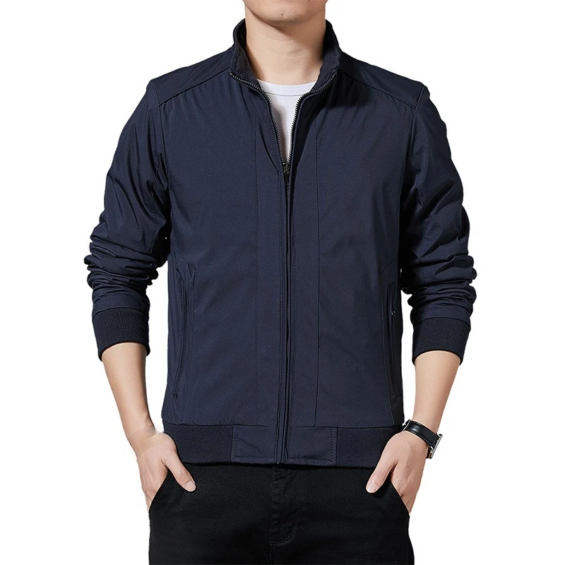 Куртка мужская с воротником-стойкой рабочая одежда повседневный жакет на молнии