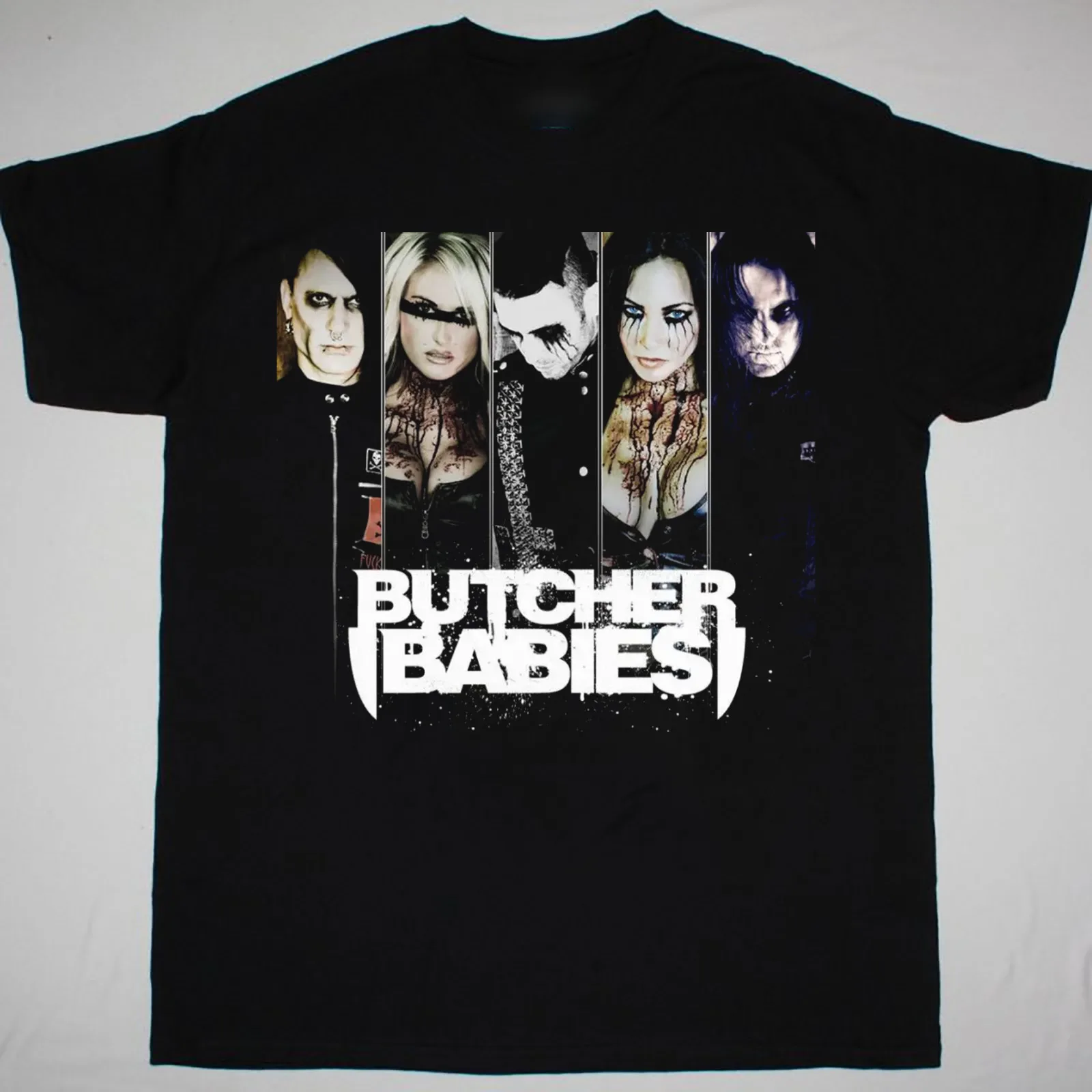 Футболка Butcher Babies Members с короткими рукавами хлопковая черная мужская футболка от S