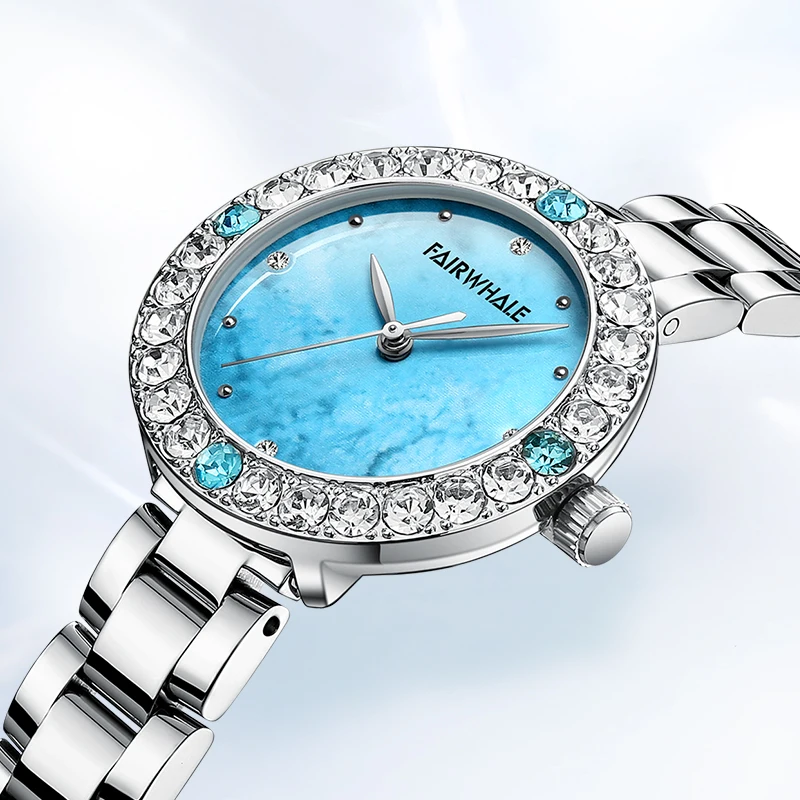 Mark Fairwhale Top-quality High-end Diamonds Watch for Women Luxury Brand Woman Fashion Quartz Wristwatches Gift Women's Watches