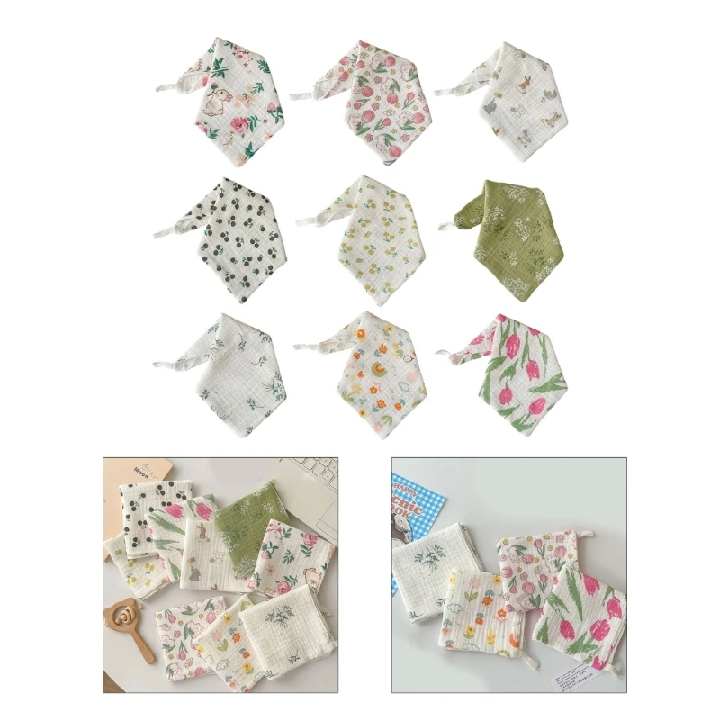 

Baby Drool Bibs 4-слойная мочалка Полотенце для лица Хлопковое квадратное полотенце для ухода за младенцами 69HE