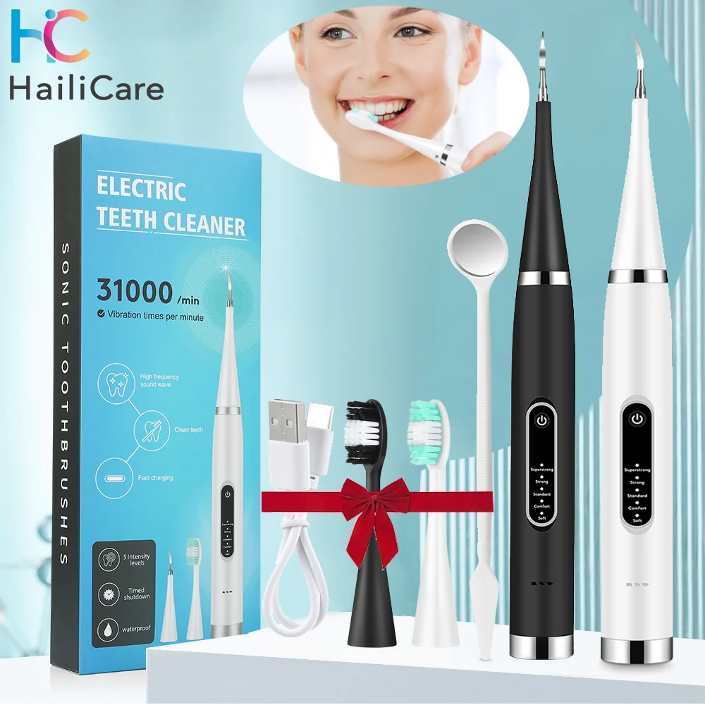 

Electric Teeth Tartar Cleaner Dental High Frequency Vibration for Calculus Plaque Stains Removal Tooth Brush Teeth Whitening