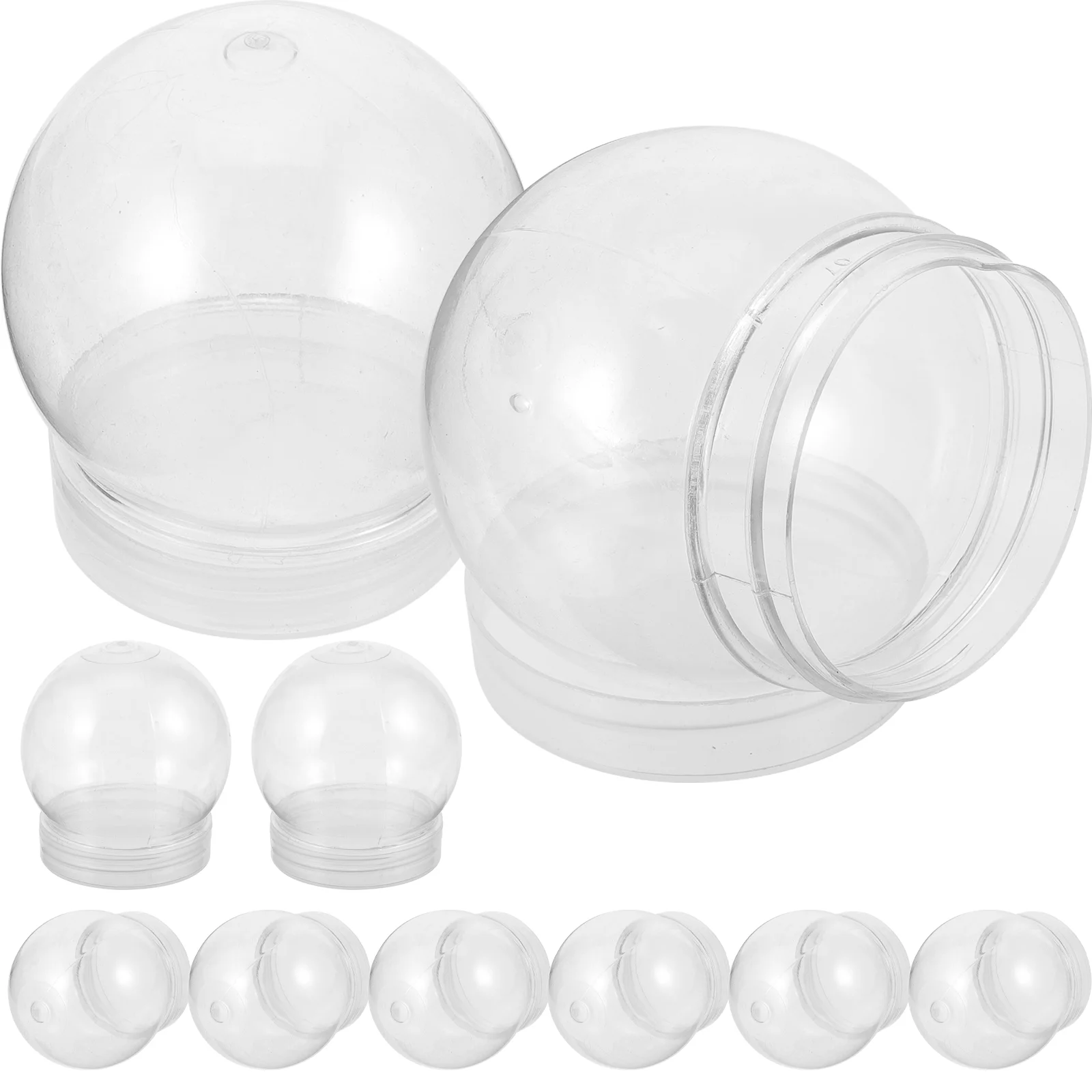 

10 Pcs Water Balls Kids Supplies Empty DIY Globes Snow Adults Unique Self Made Props Plastic Snowglobes Child
