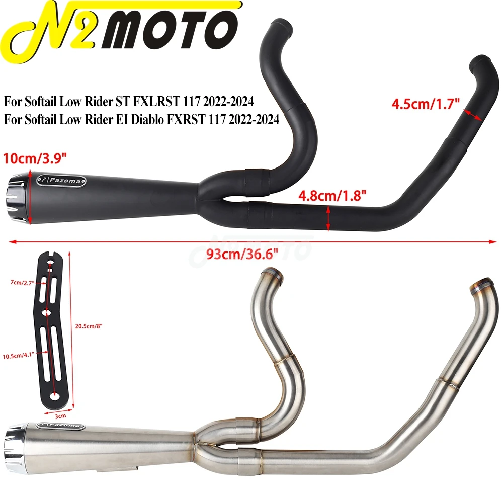 Прочная полная выхлопная система с глушителем для Harley Softail Low Rider ST FXLRST FXRST EI Diablo 117 2022-24. (art.: 3920dcfee4307) - 3920dcfee4307