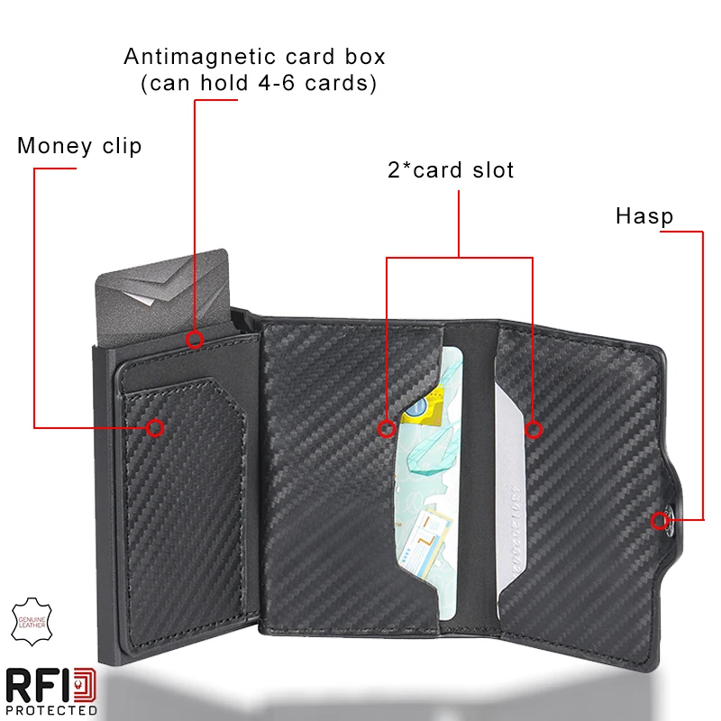 Кошелек с Rfid-меткой Airtag кожаный держатель для денег и карт маленькие кошельки