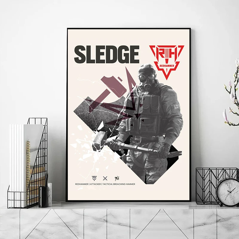 Популярные постеры для видеоигр Шесть осад игровые персонажи принты печать на