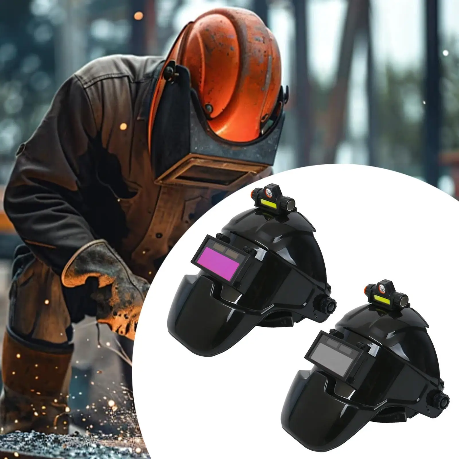 Сварочный шлем с автоматическим затемнением и защитным чехлом профессиональное