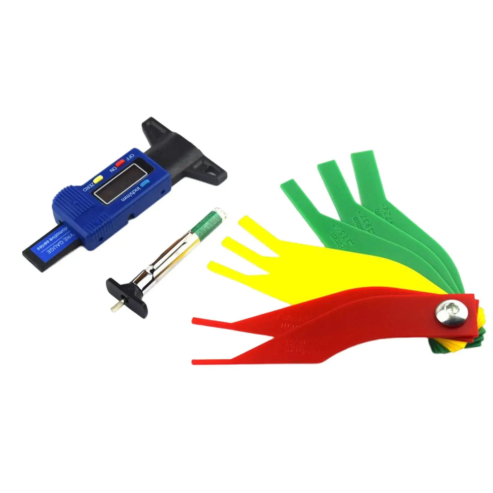 

Цифровой измеритель глубины протектора шин с ЖК-экраном измерительный прибор подходит для автомобилей