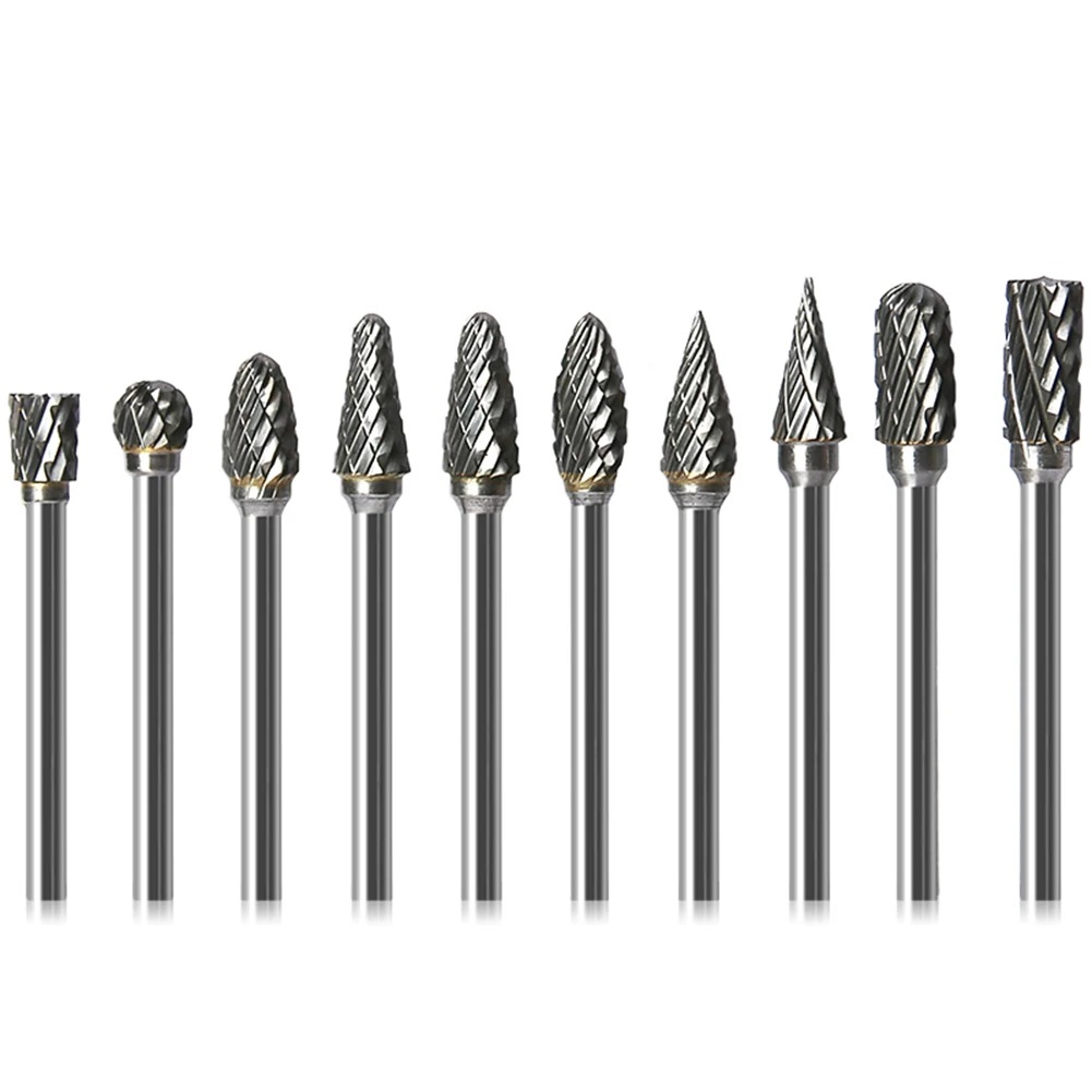 

1pc 3mm Tungsten Steel Double Blade Grinding Head Carbide Burr Rotary File Drill Die Grinder Engrave Drill Bits Power Tool Parts